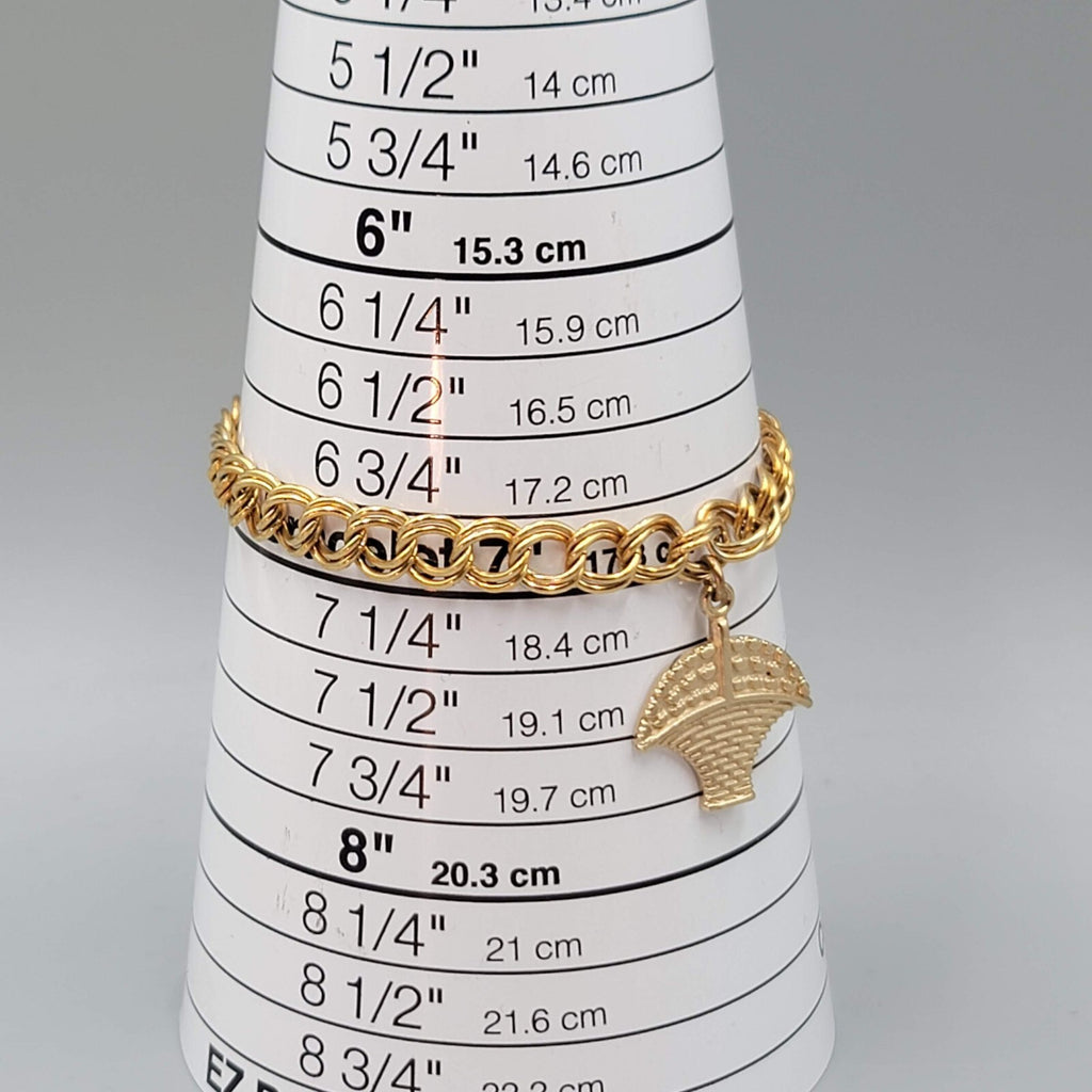 Vintage American Airlines FAIR LADIES Charm Bracelet Gold tone 7"