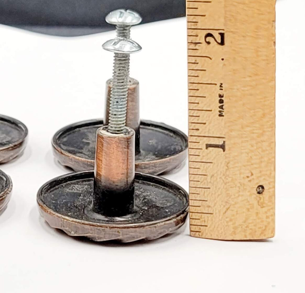 Vintage Lot of 6 Drawer Round Pulls Cabinet Pull Handles 1.5"