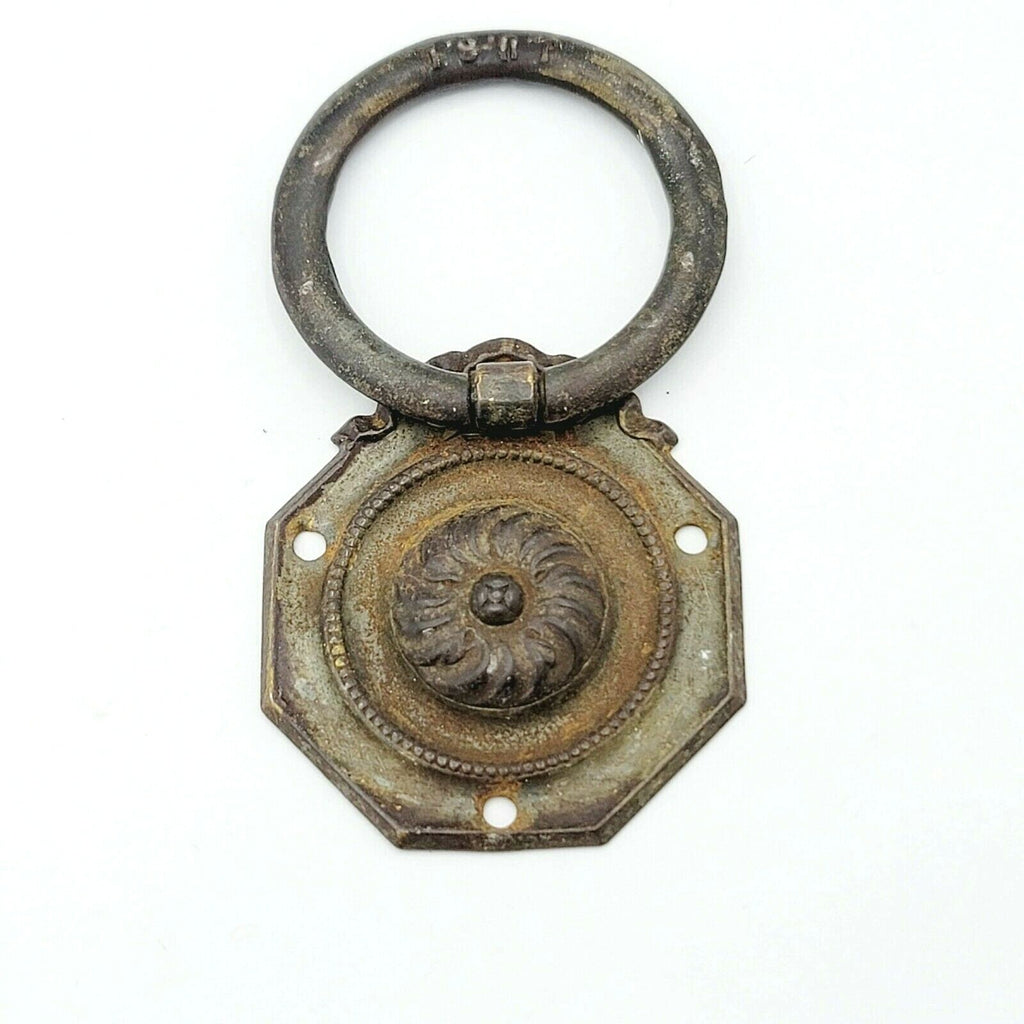 Vintage Steel Drawer Pull Handle Salvage Hardware SINGLE ONLY 1 3/4" x 2"