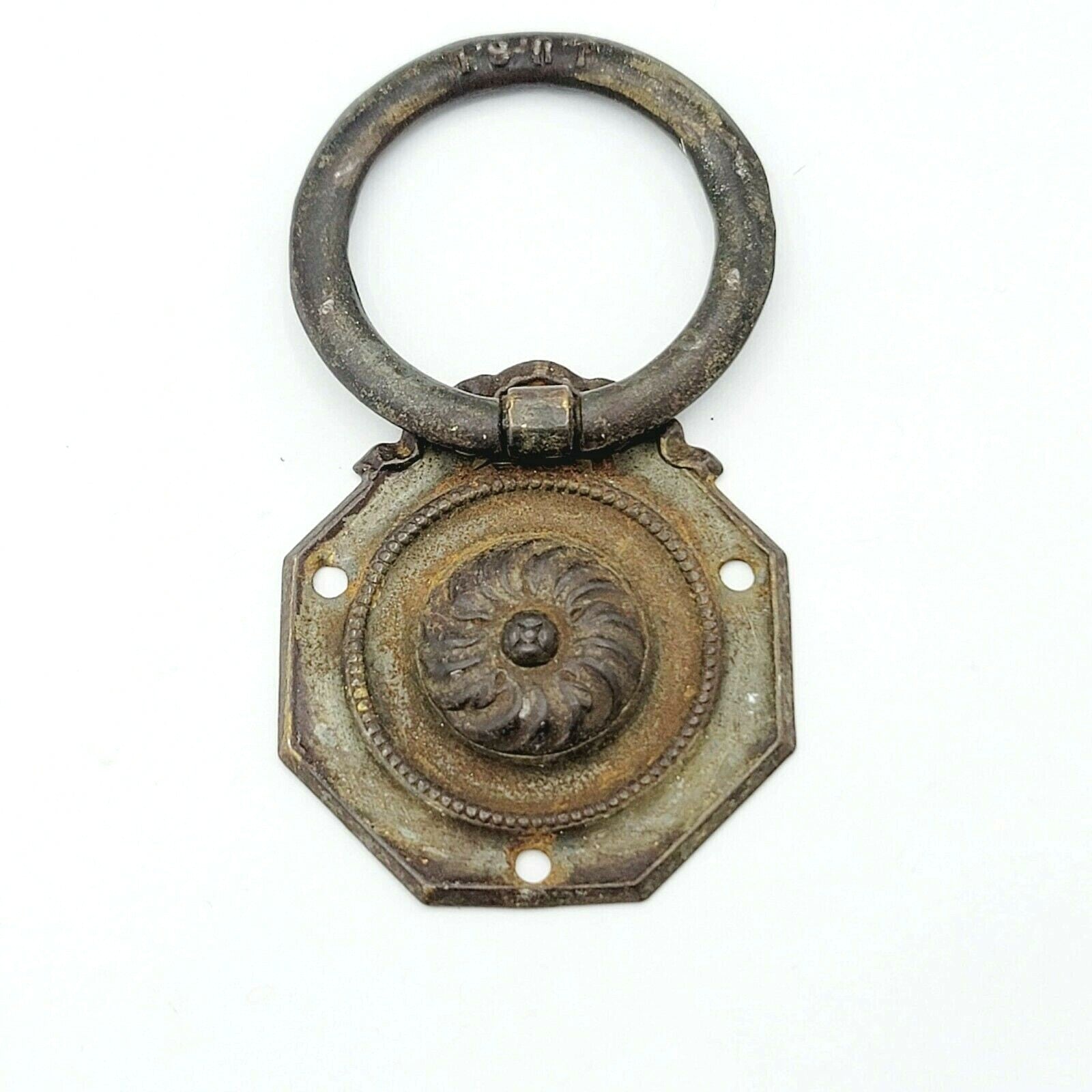 Vintage Steel Drawer Pull Handle Salvage Hardware SINGLE ONLY 1 3/4" x 2"