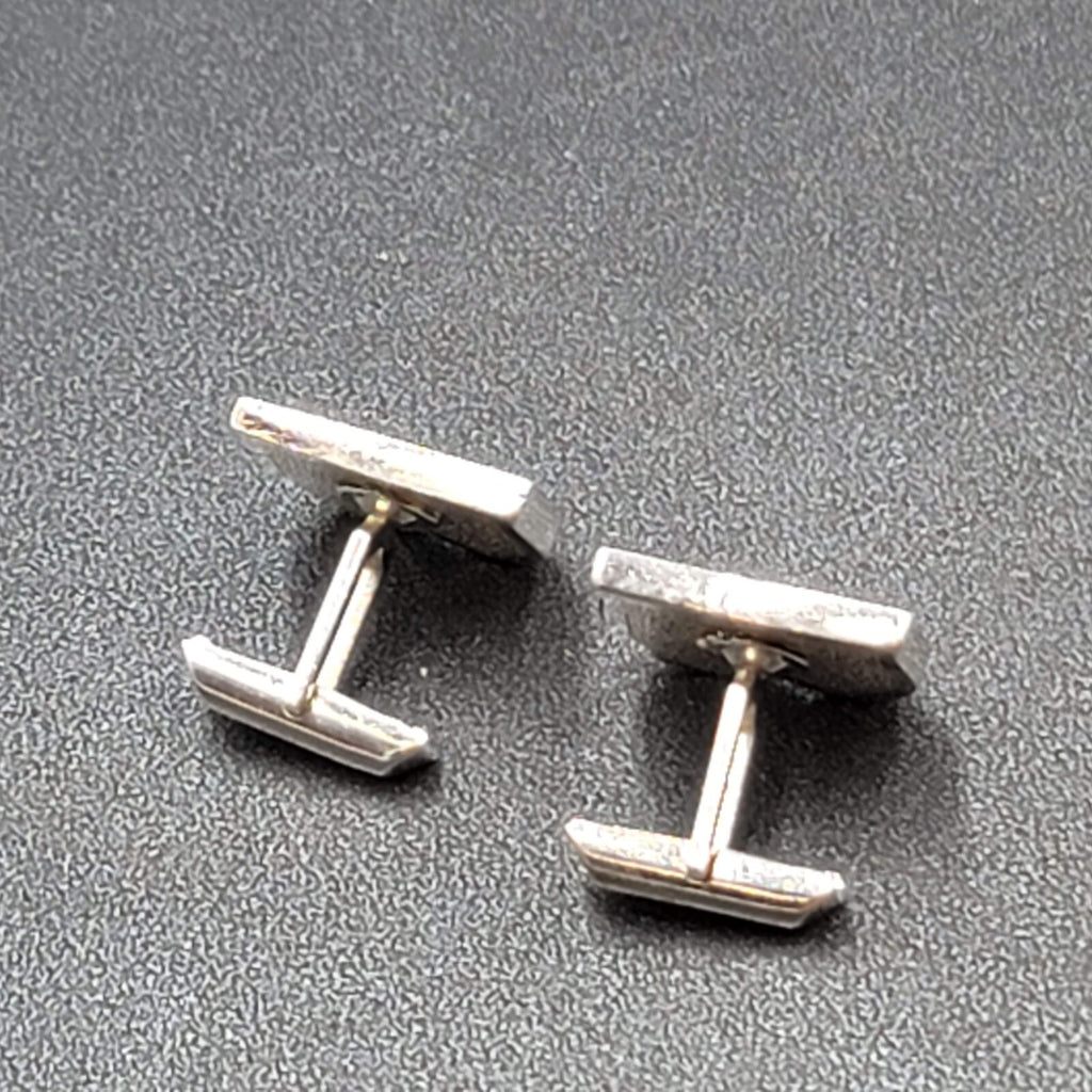 Vintage Swank Comedy and Tragedy Theater Masks Cufflinks Silver tone Rhinestone