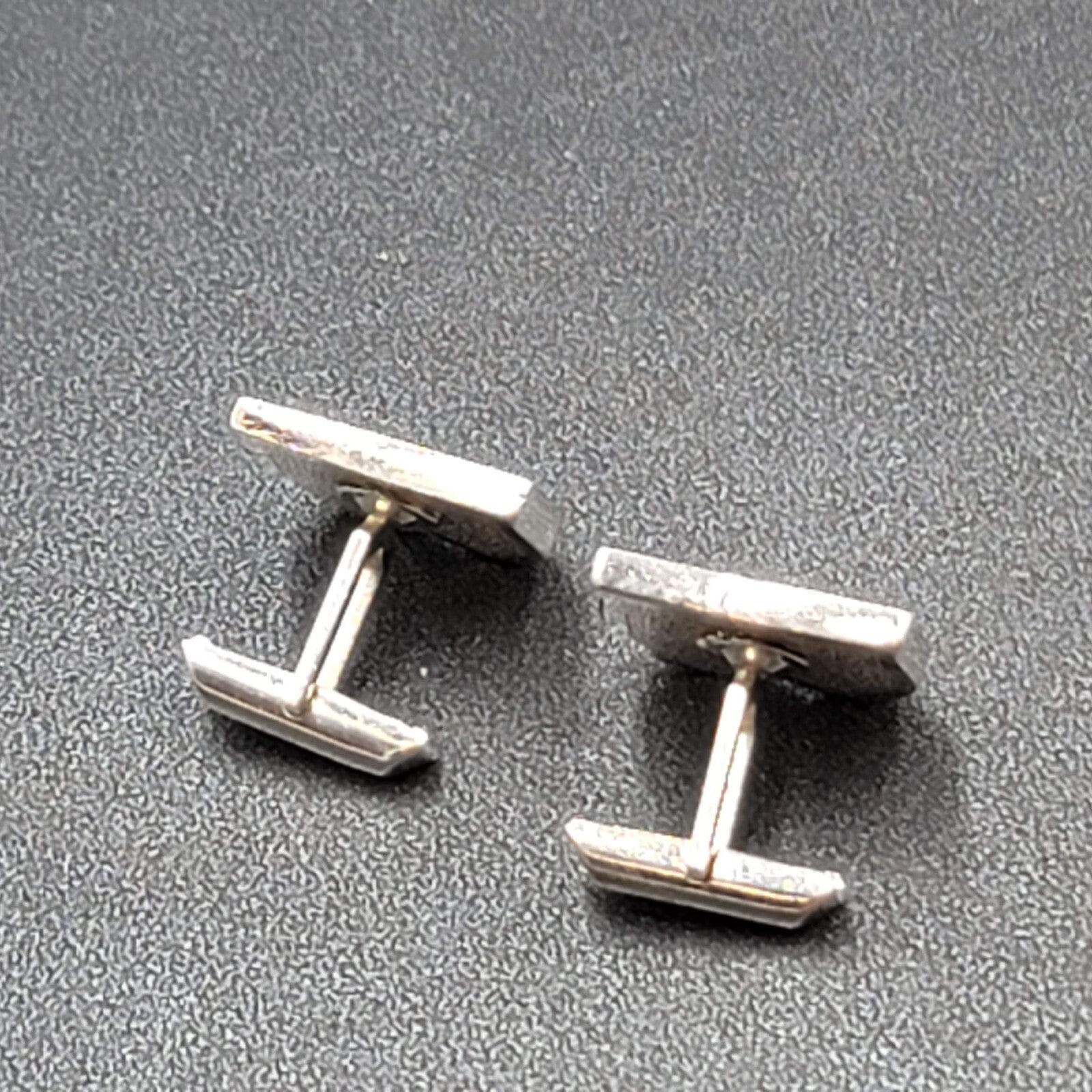 Vintage Swank Comedy and Tragedy Theater Masks Cufflinks Silver tone Rhinestone