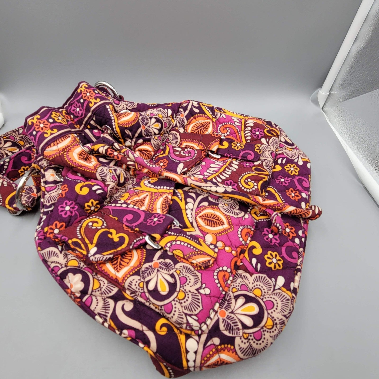 Vera Bradley Safari Sunset Shoulder Drawstring Bag Purse 4" x 10" x 10" VTG