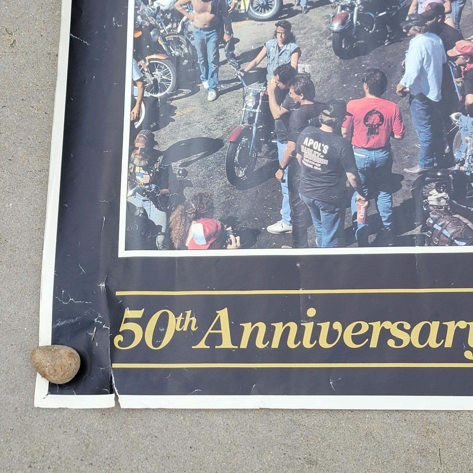 Sturgis Vintage Collectible Poster 1990 50th Anniversary LARGE 5' x 3.5'