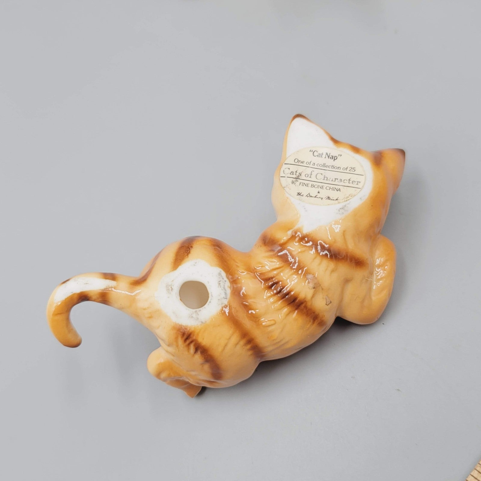 Vintage Cats of Character Bone China Figurines Set Cat Nap Orange Tabby England