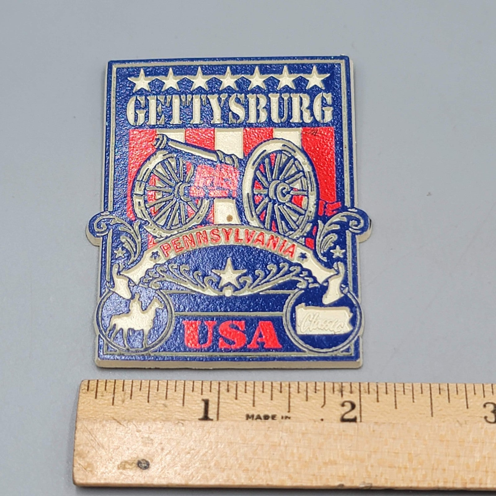 Canon Gettysburg Pennsylvania Rubber Magnet Souvenir Refrigerator 2.5"