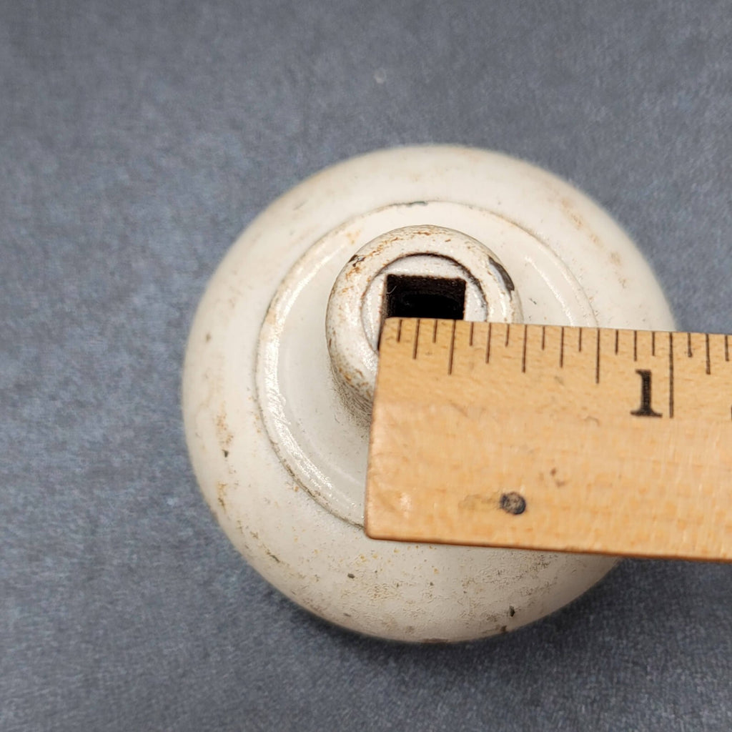 Vintage SINGLE Doorknob Salvage Door Hardware Painted White Shabby Chic