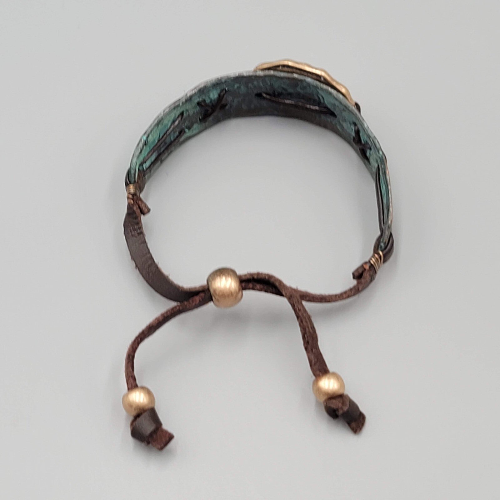 Believe Bracelet Metal and Leather Adjustable Strap Men Women Unisex