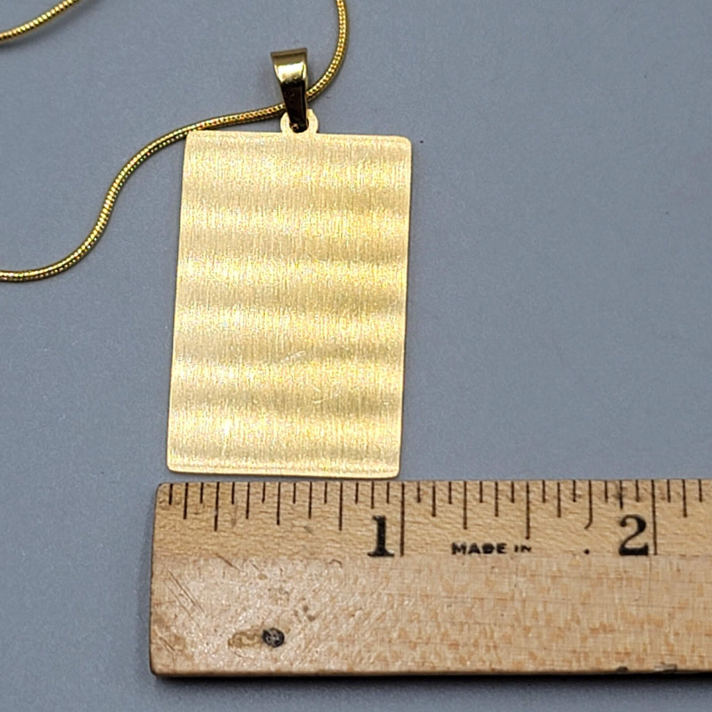 The EMPRESS Tarot Card Pendant Necklace Major Arcana Gold tone 18”.