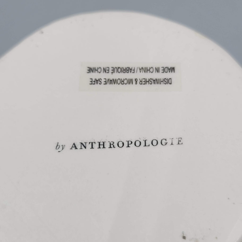 Anthropologie Mug DAGNY T Monogram Initial Letter Floral Coffee Cup Anthropology