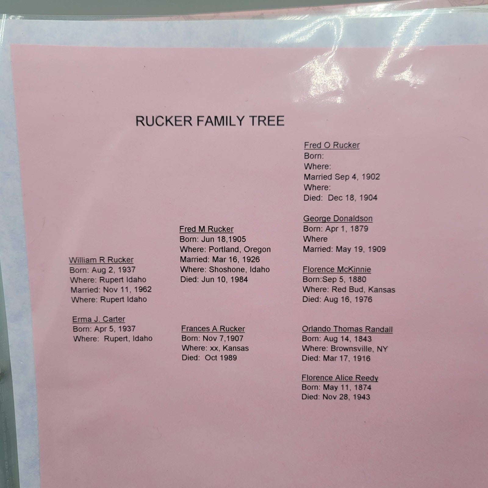 Vintage 1960s Photos in a Modern Scrapbook Rucker Family Tree 42 pages