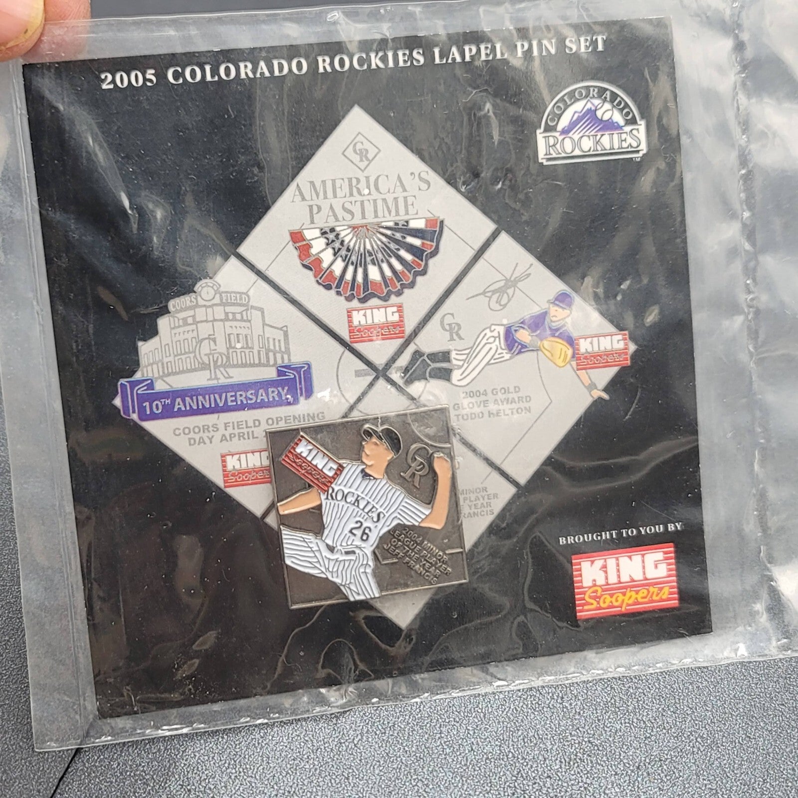 1998 MLB ALL STAR GAME PIN COLORADO ROCKIES LOT KING SOOPERS