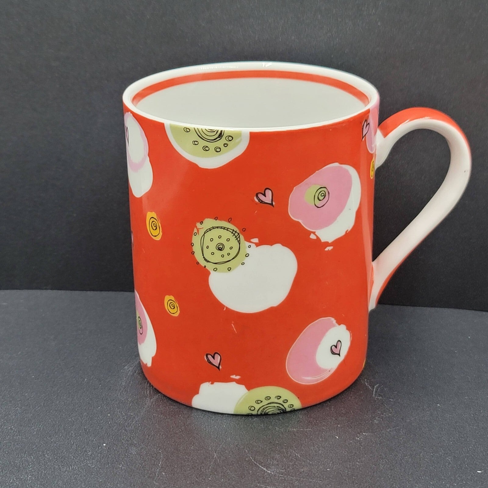2007 Starbucks Coffee Mug Hearts Clouds Swirls Love 12 fl oz