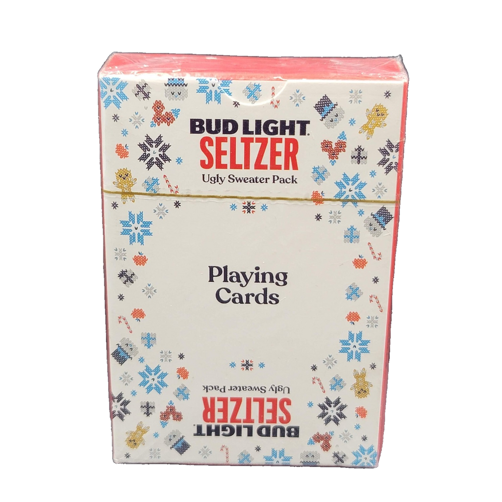 Bud Light Seltzer Playing Cards New Sealed In Package Ugly Sweater Pack