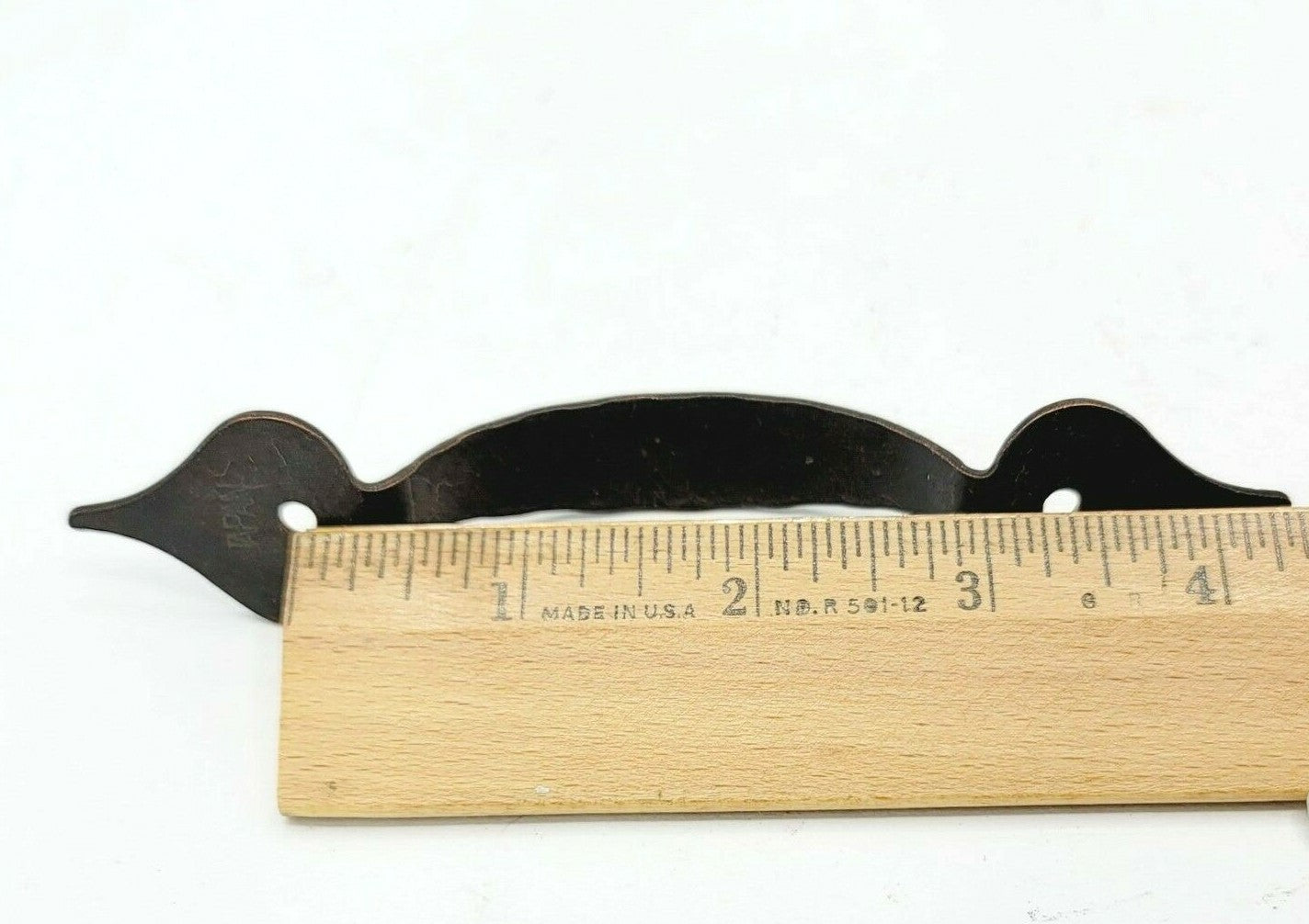 Vintage Hammered Copper Finish Cabinet Door Drawer Pulls 3 3/8" (holes) JAPAN