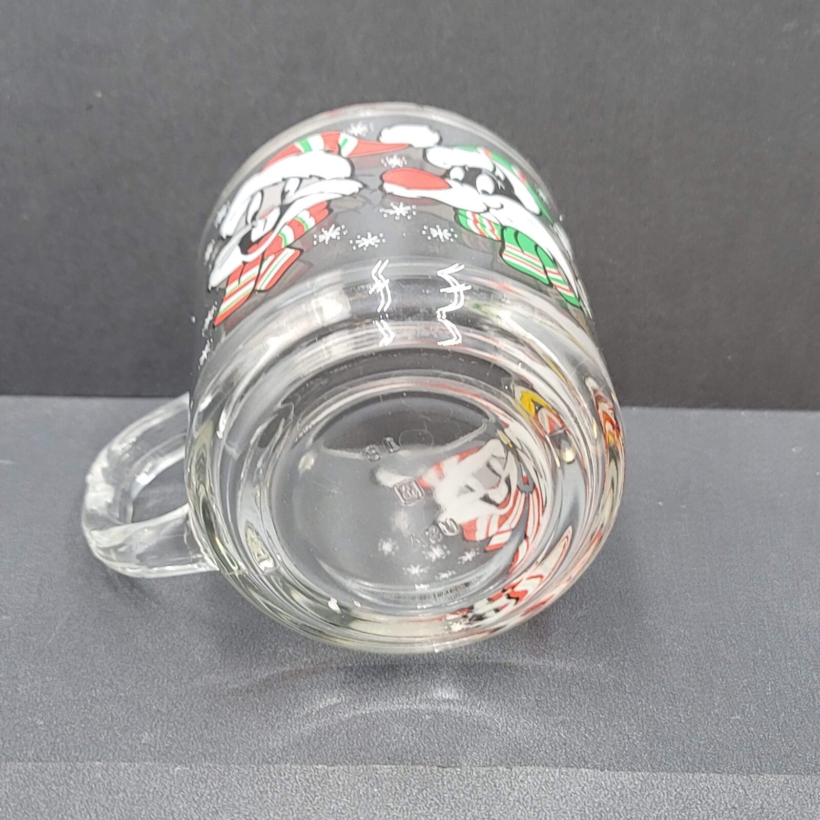 Looney Tunes Christmas Mug Glass Bugs Bunny Sylvester Tweety Warner Bros 1994