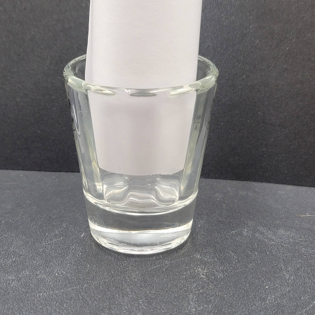 Vintage Zima Clear Malt Glass Shot Glass 2.25" Rare!