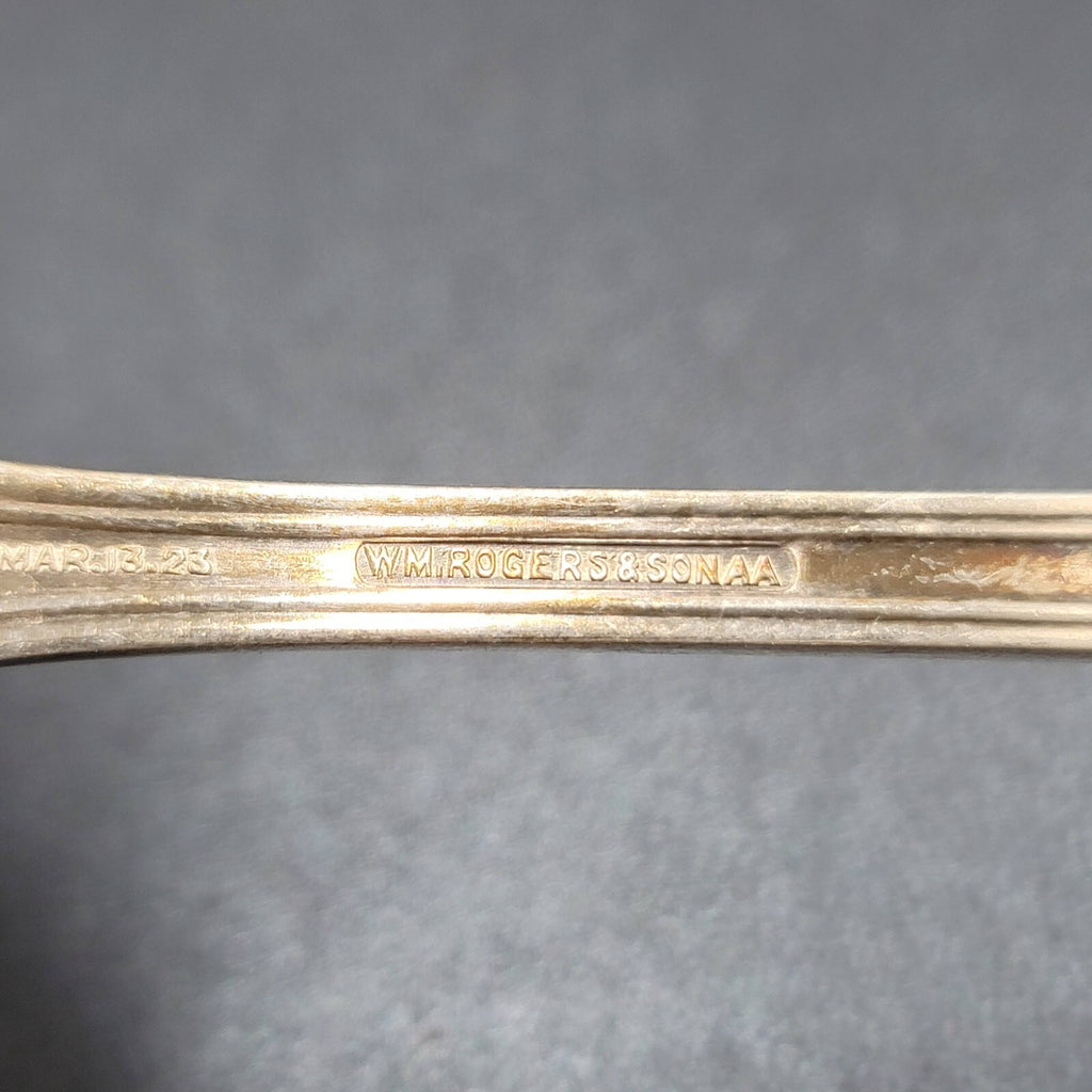 Vintage Wm Rogers Son AA Silver plate Set Serving Spoon Ladle 7.2"