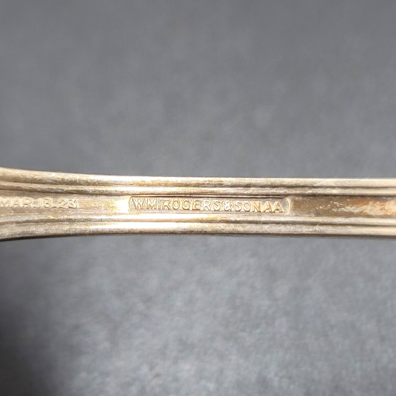 Vintage Wm Rogers Son AA Silver plate Set Serving Spoon Ladle 7.2"
