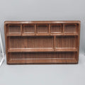 Vtg MCM Max Klein Desk Drawer Organizer Tray Brown Plastic Wood Grain 16" x 9.5”