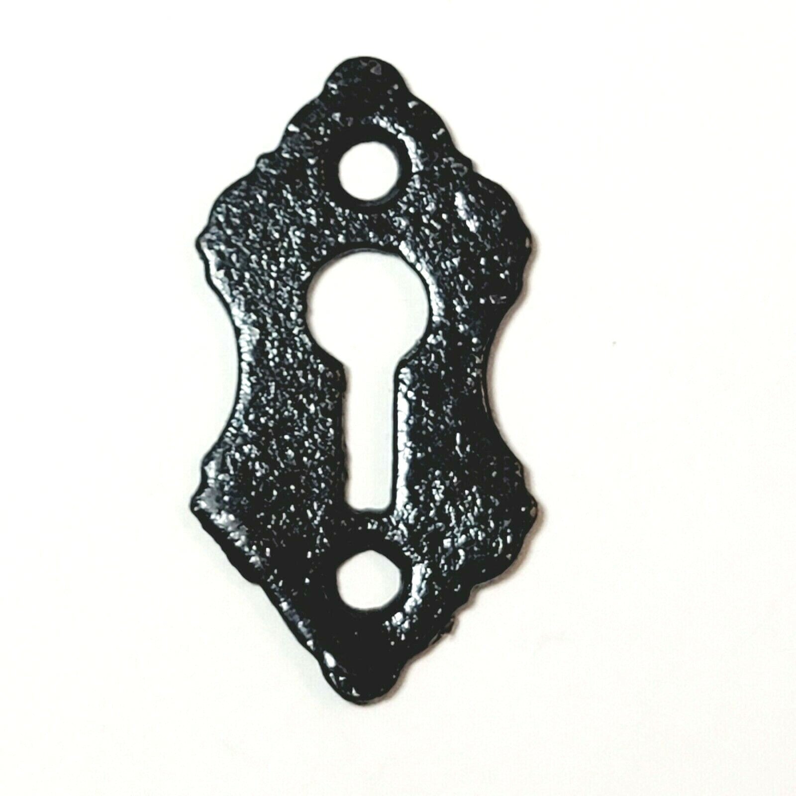 Vintage Cast Iron Ornate Skeleton Key hole Escutcheon Salvage Hardware 1 7/8" A