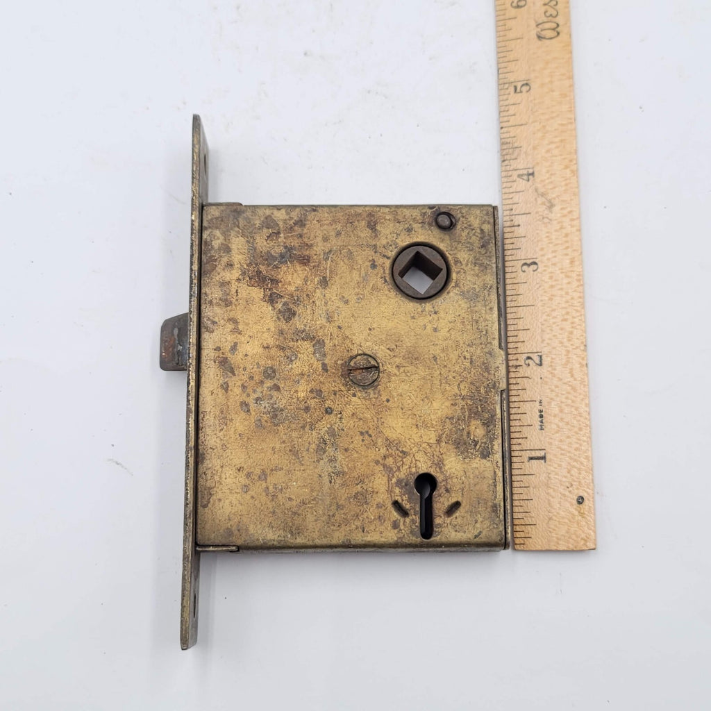Vintage Mortise Lock Door Hardware Salvage Skeleton Keyhole NO Key 3230