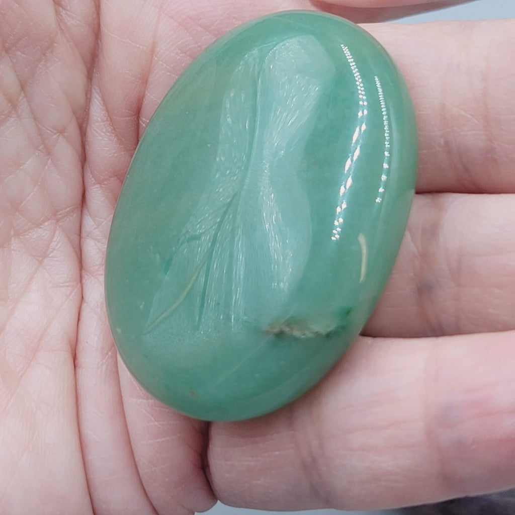 Lot of 4 Polished Palm Worry Stones Semi Precious Stones 1 3/4" x 1 3/8"