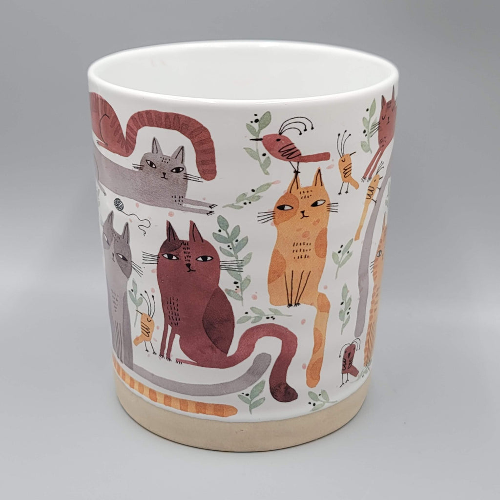 Prima Design Tabby Cat Coffee Mug Wrap Around Mischievous Cat Cup