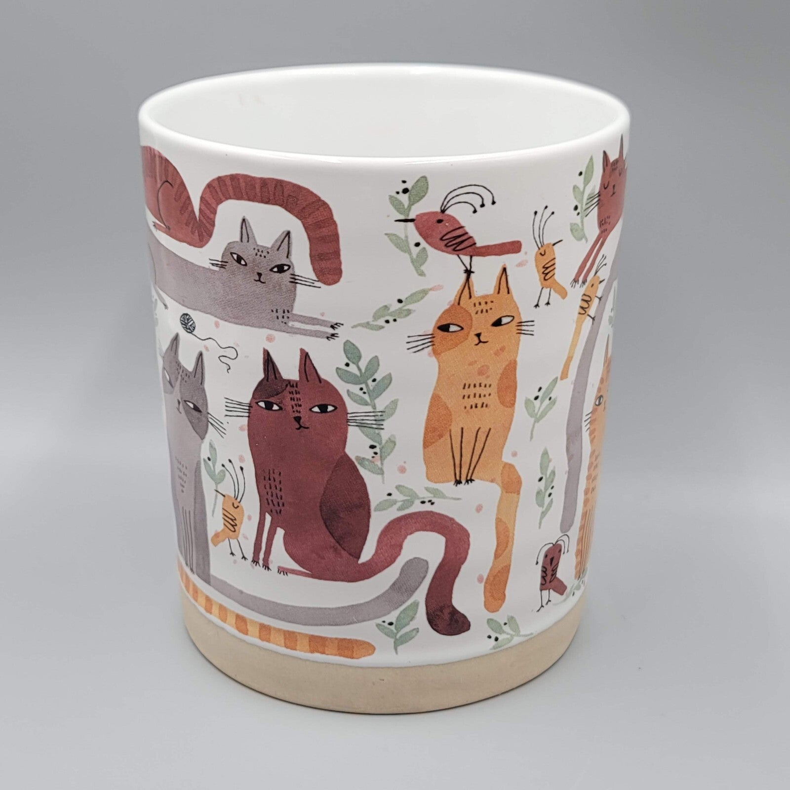 Prima Design Tabby Cat Coffee Mug Wrap Around Mischievous Cat Cup