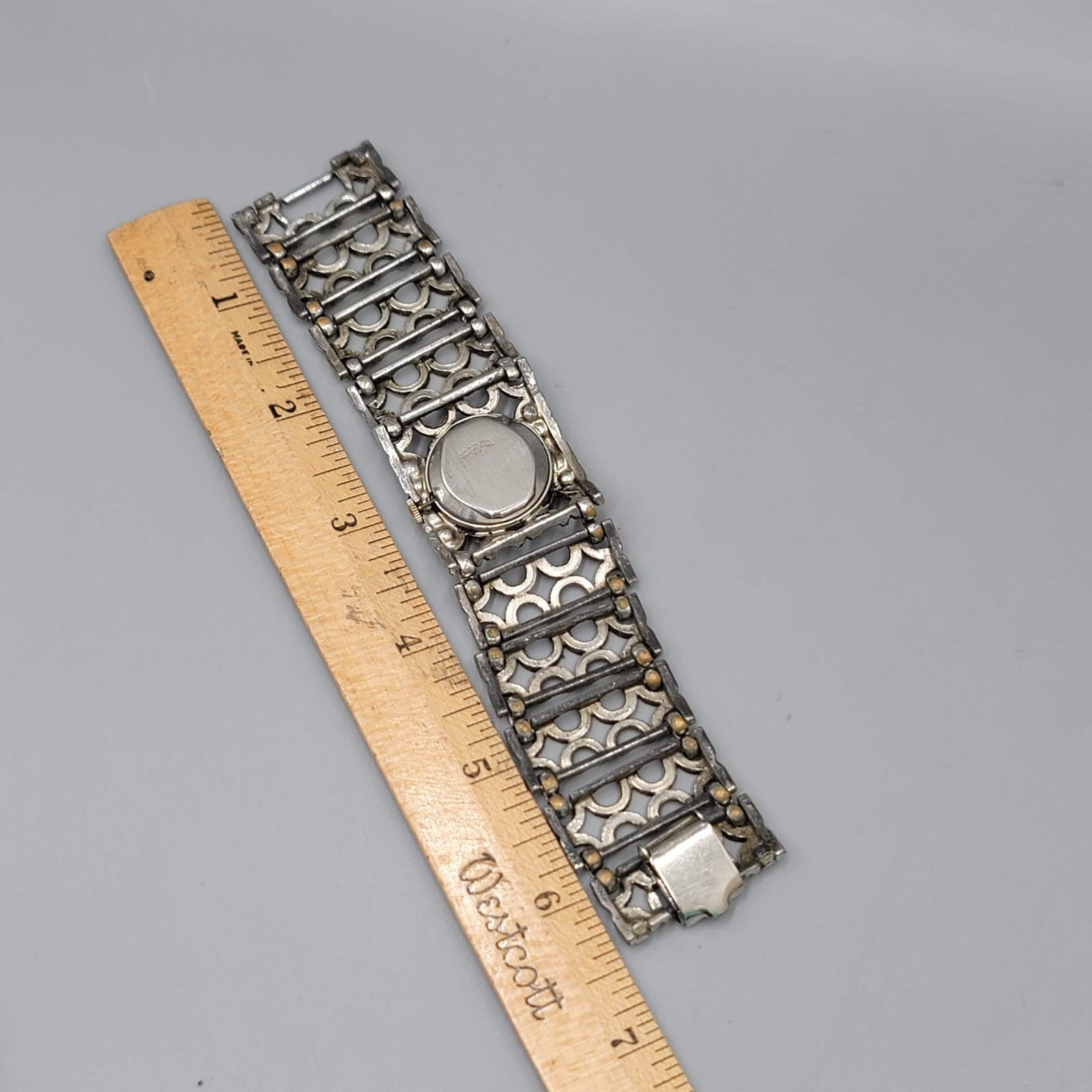 Vintage Brutalist Design 21 Jewel Pilgrim Watch UNTESTED AS-IS