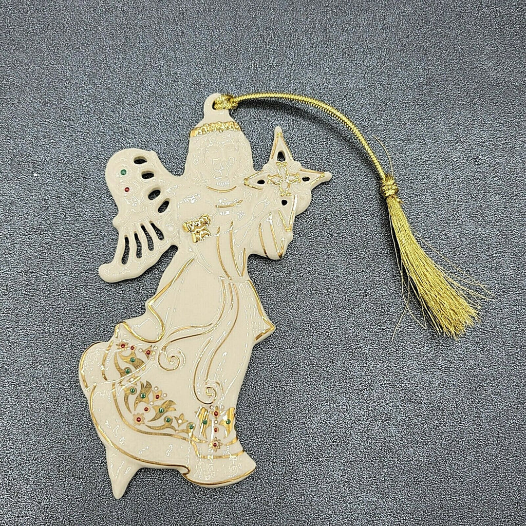 Lenox Renaissance Angel Bisque Ivory Porcelain Christmas Ornament 5 1/4"