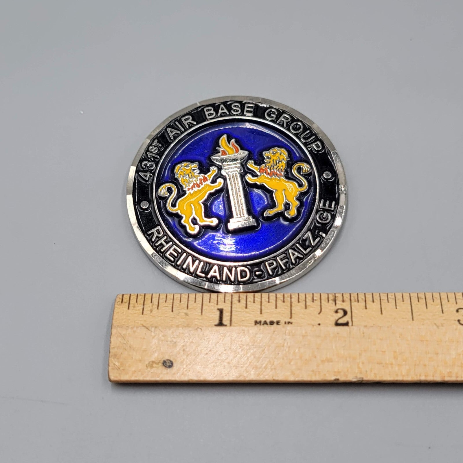 431st Air Base Group RHEINLAND PFALZ GERMANY CHALLENGE COIN People First 2"
