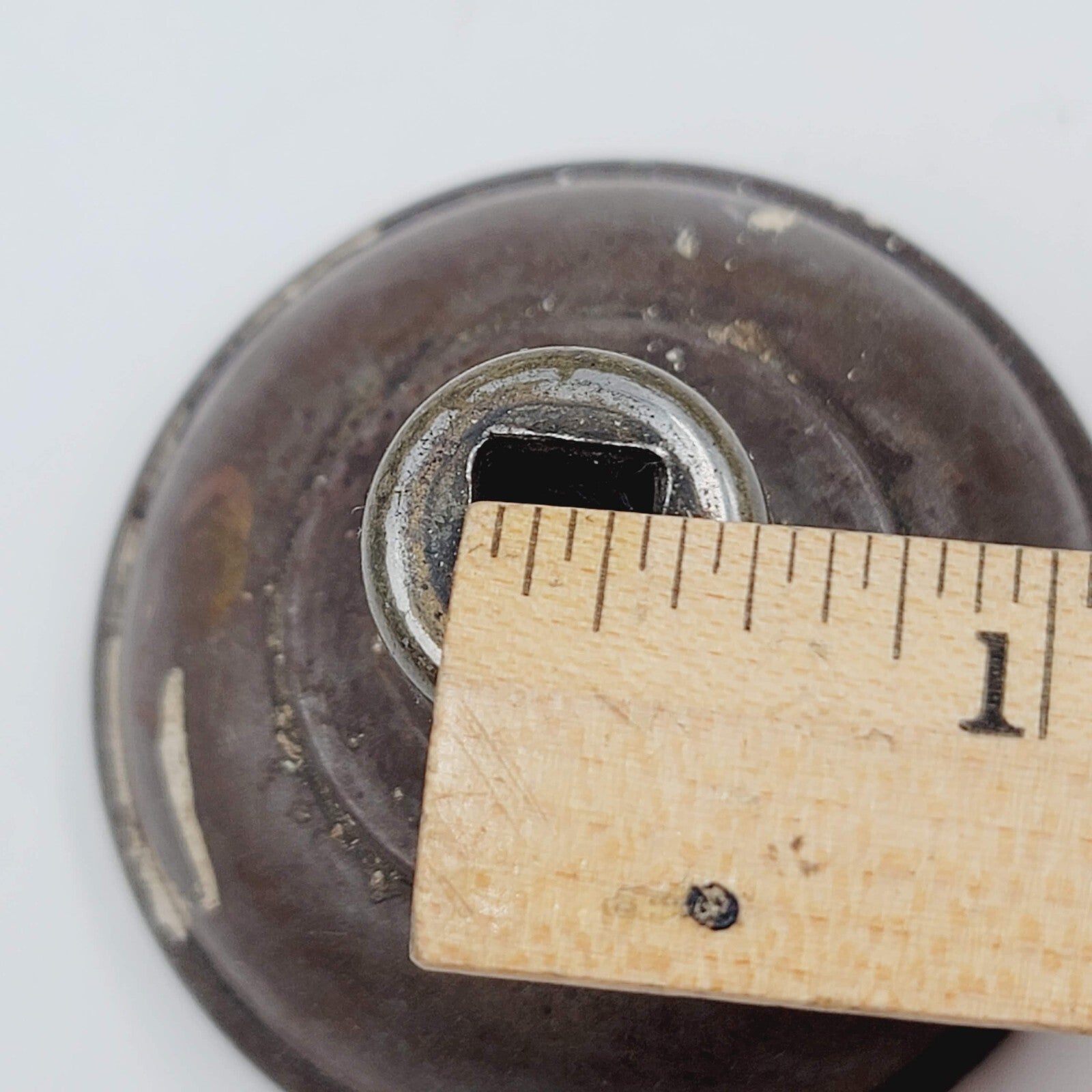 Vintage SINGLE Recessed Ornate Doorknob Salvage Door Hardware 2.25"