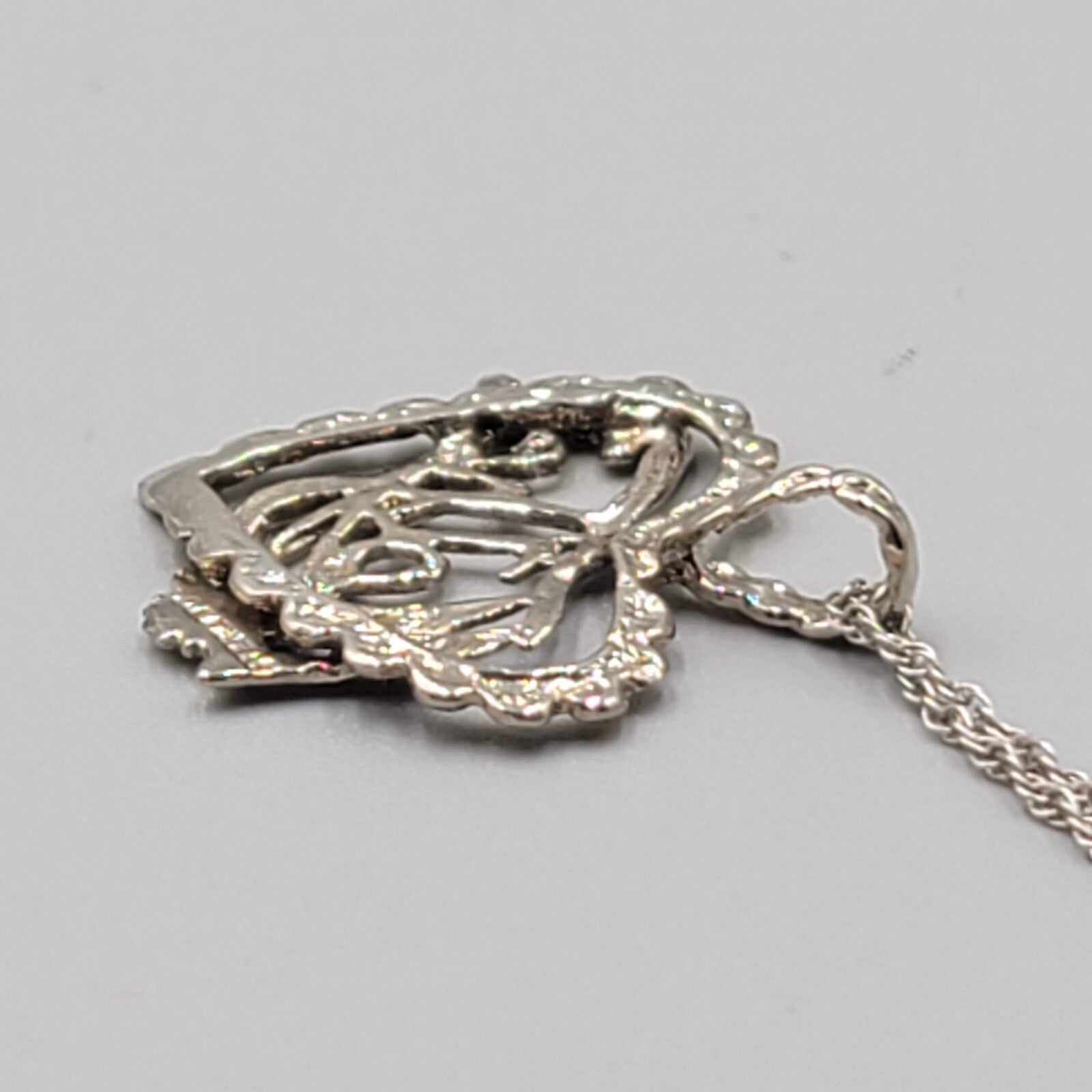 Vintage Sterling Silver Mother Pendant Necklace 18" Chain Mothers Day Gift