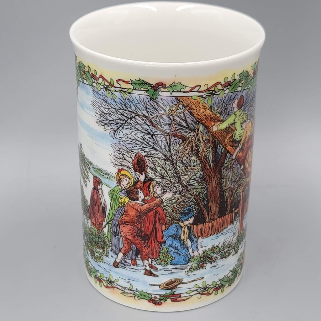 Gathering Mistletoe Stoneware Mug Dunoon Scotland Christmas Cheer Series