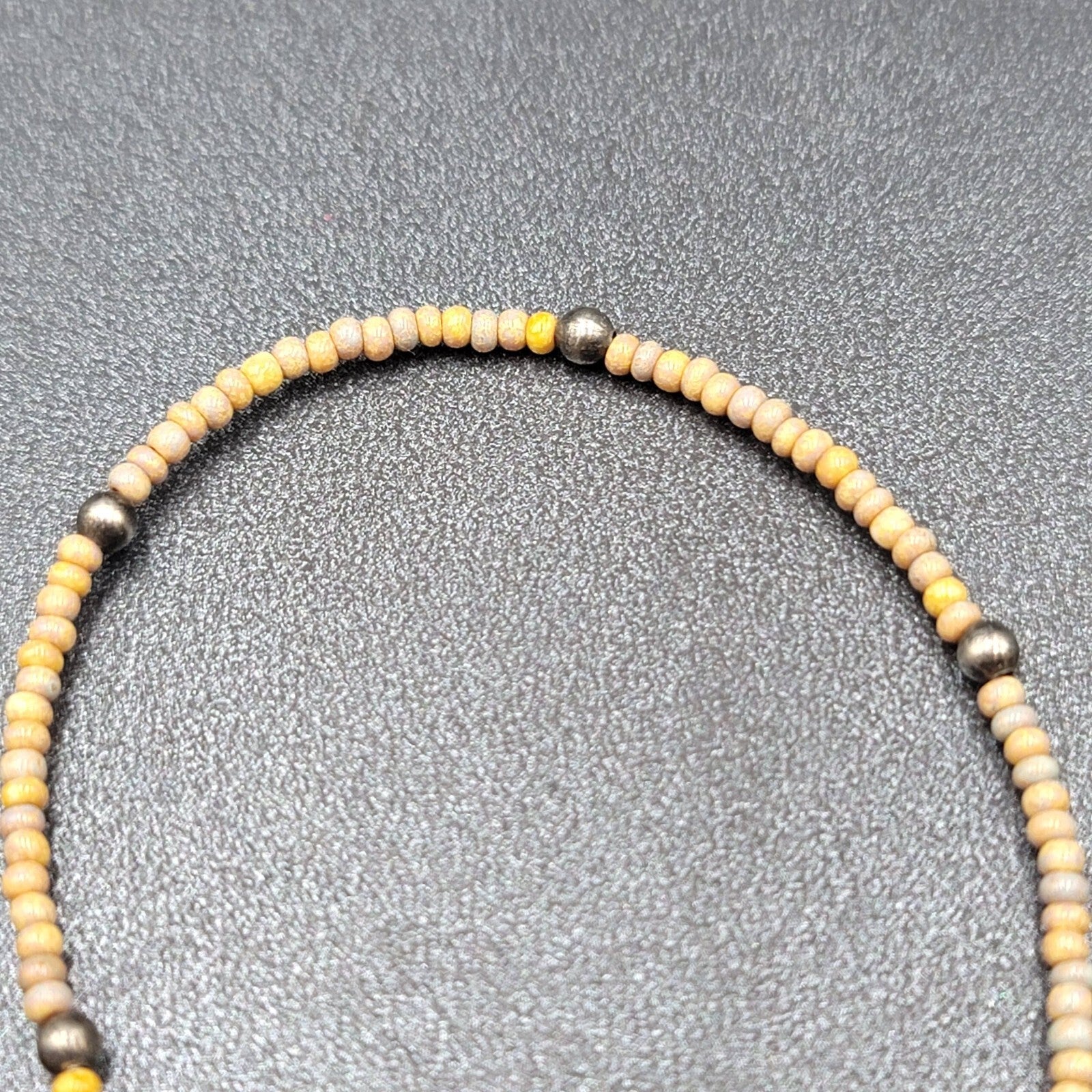 Artisan Necklace Handmade Gemstone Beaded Copper Pendant 20.5" Signed AE