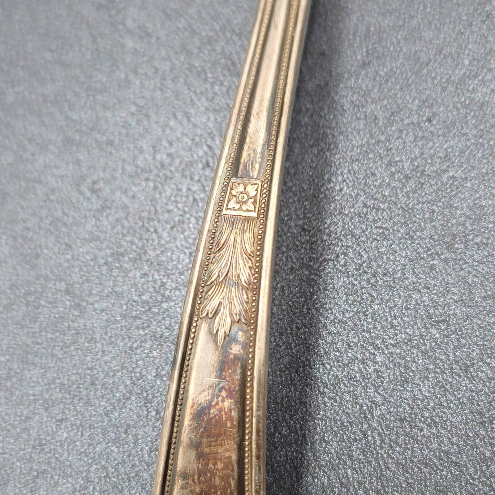 Vintage Wm Rogers Son AA Silver plate Set Serving Spoon Ladle 7.2"