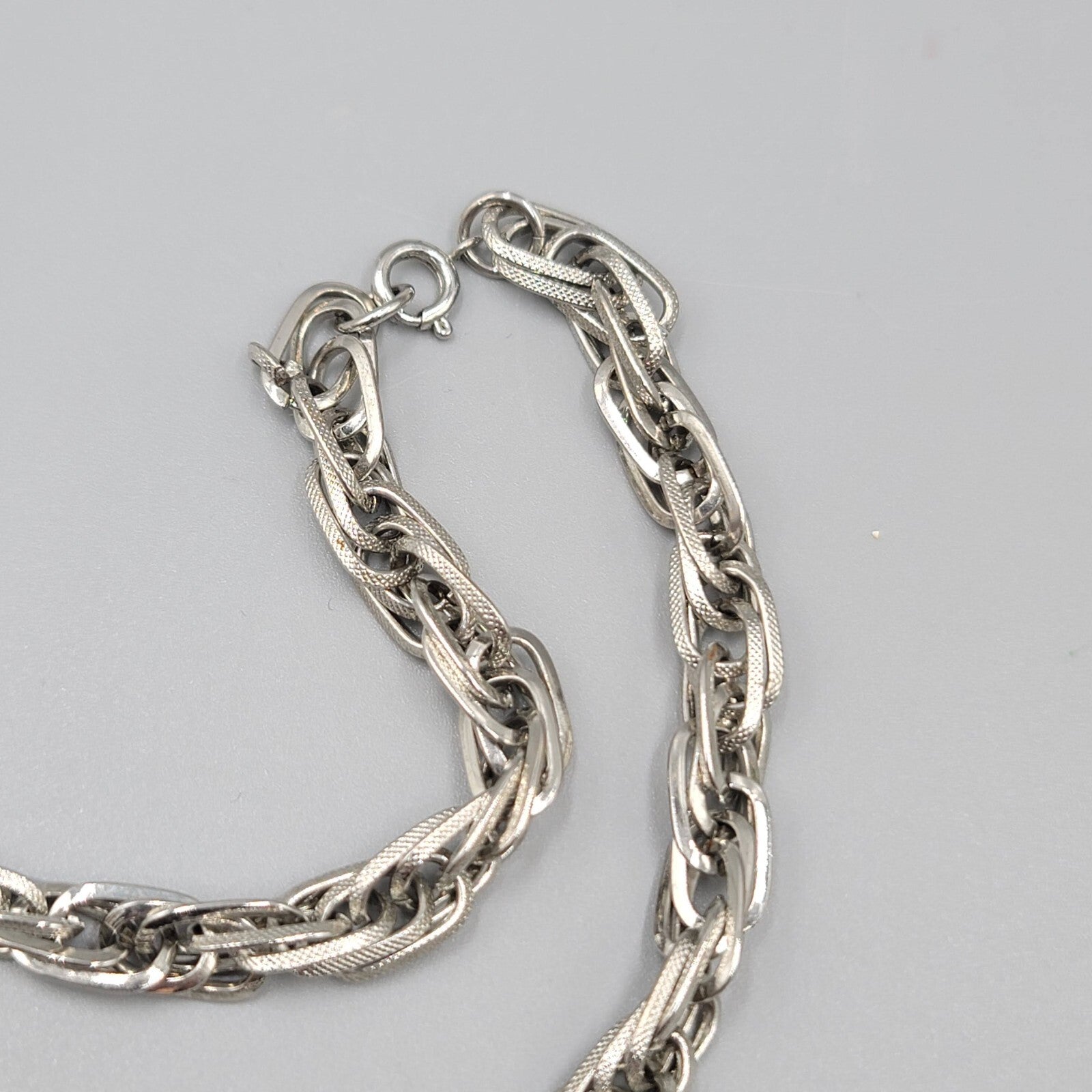 Vintage Statement Chain Necklace Multi Link Long 30" Estate Costume Jewelry