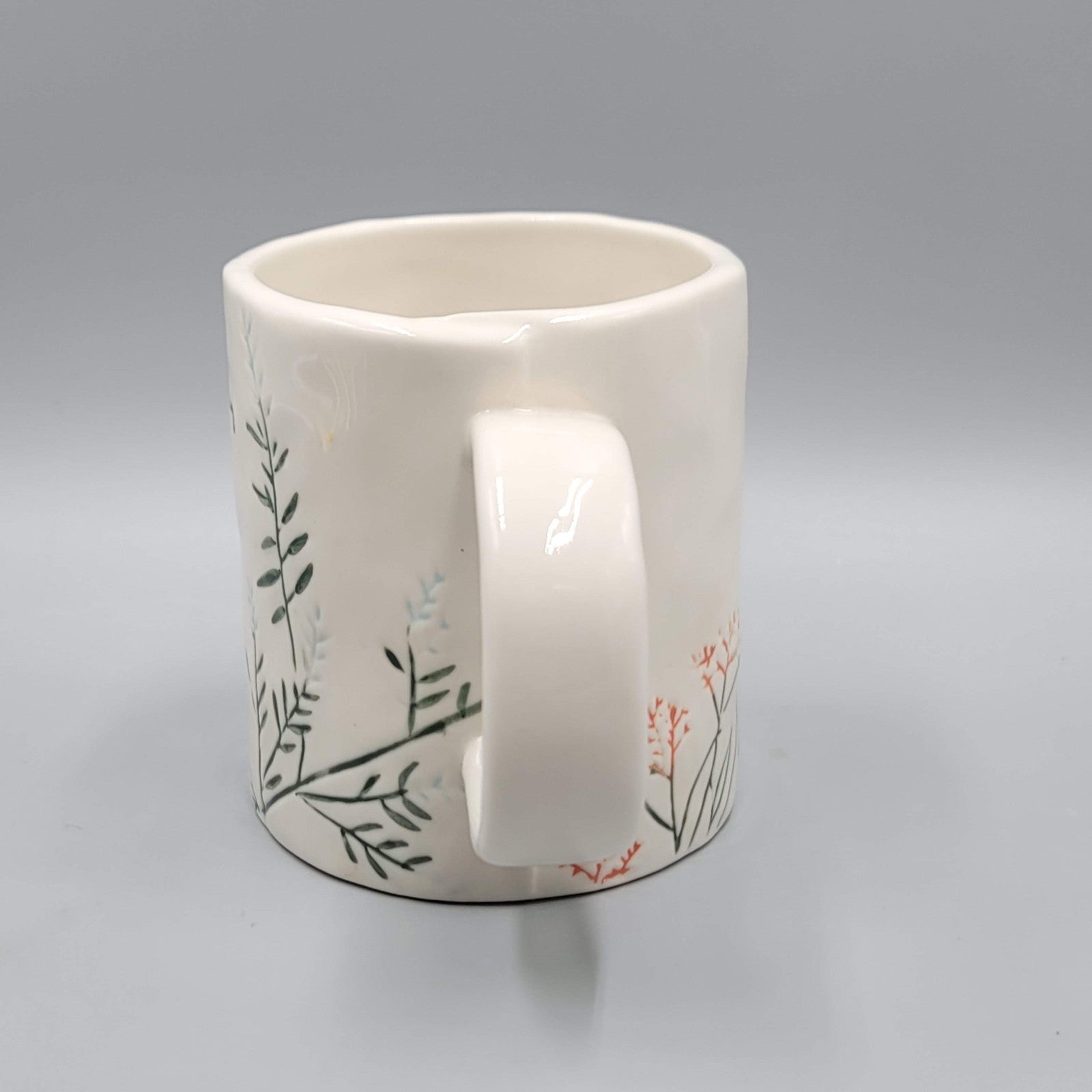 Anthropologie Mug DAGNY T Monogram Initial Letter Floral Coffee Cup Anthropology