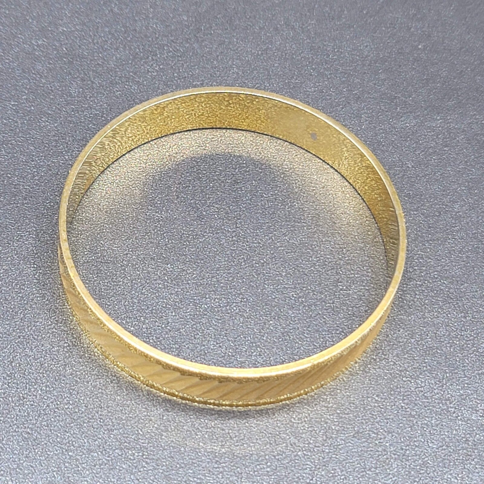 Vintage Bangle Bracelet Gold Plated Etch Design 8" x 1/2"