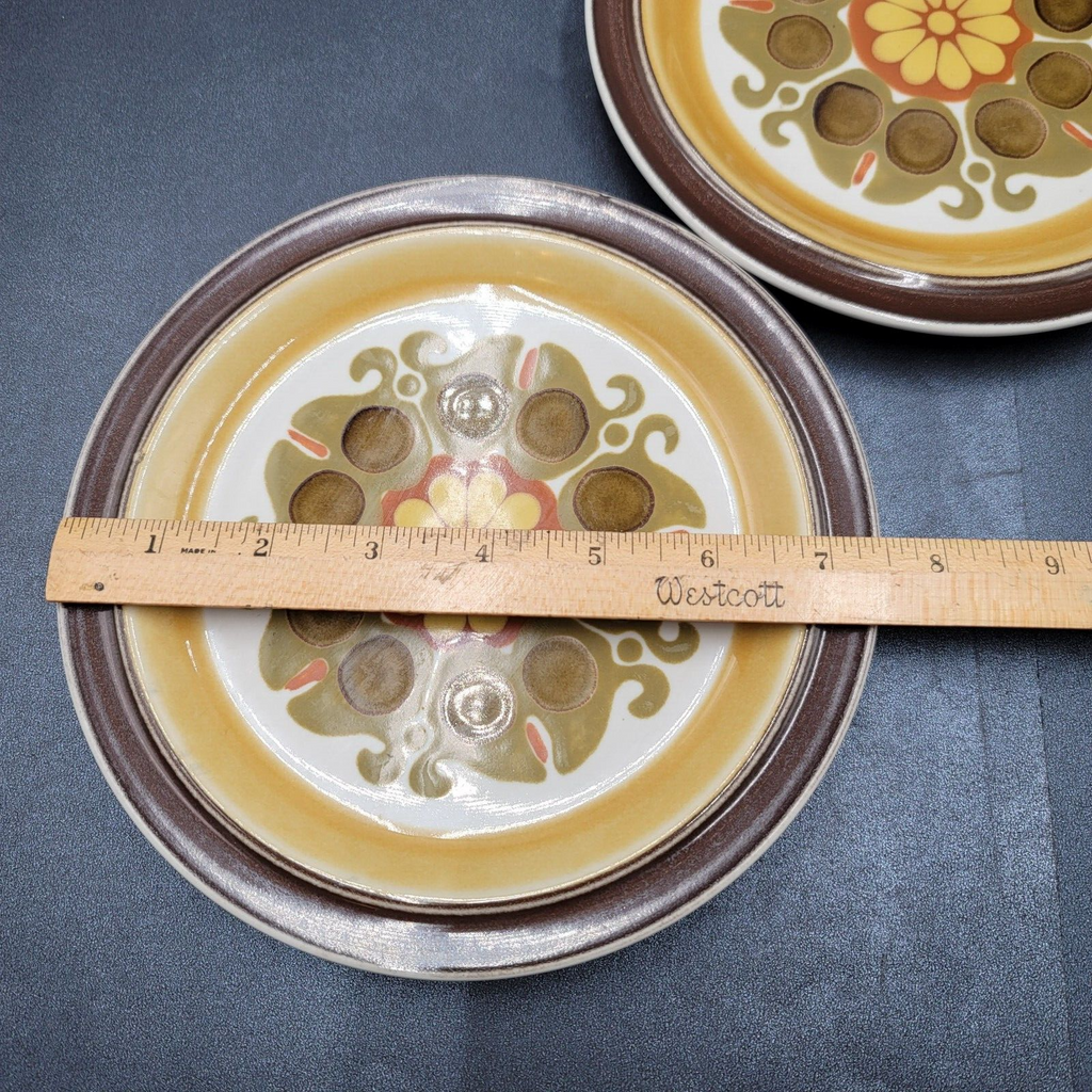 Vintage Mid Century CASUAL CERAM Electra Echo Lot of 2 Salad Plates 7.5"