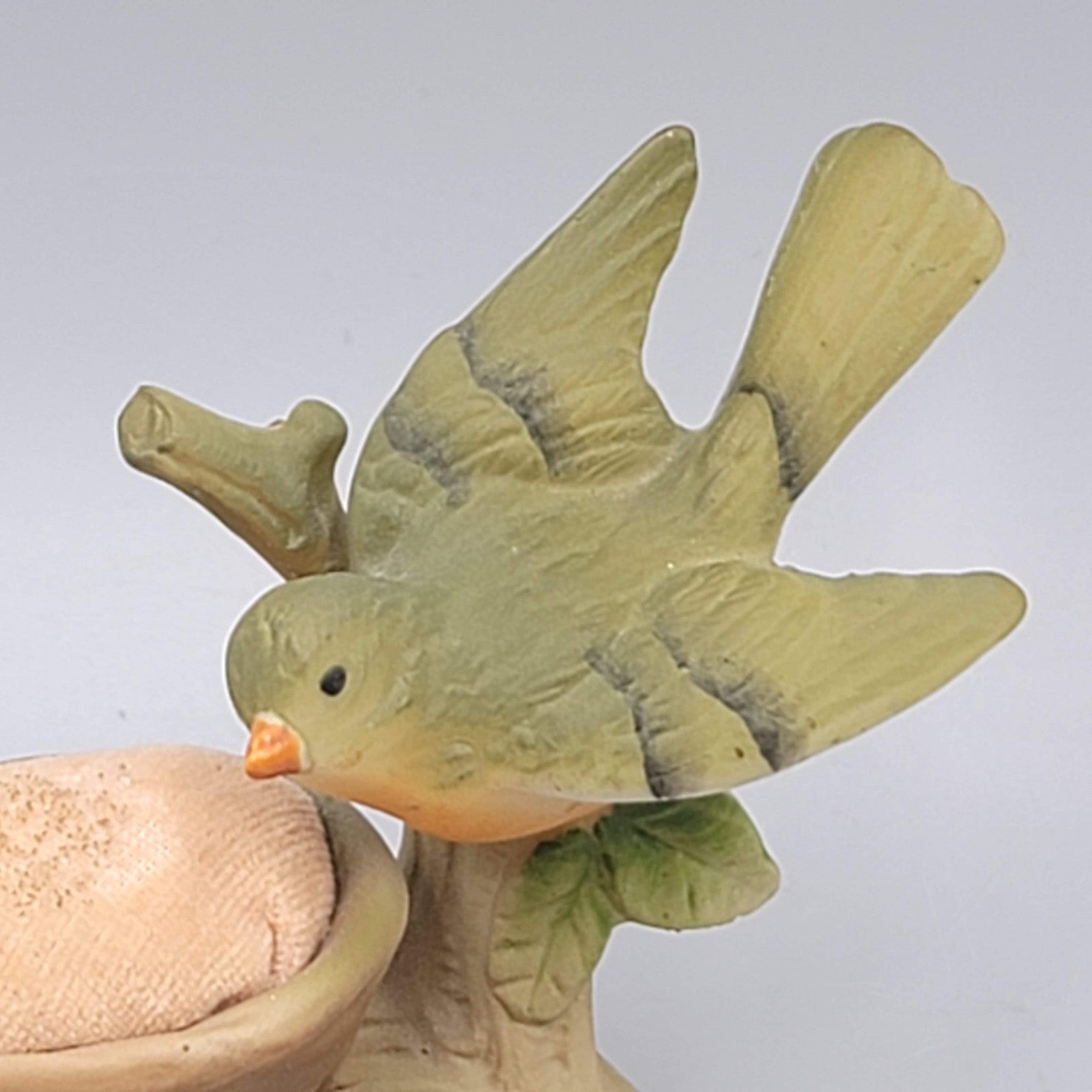 Vintage Bird And Nest Ceramic Pin Cushion Japan Ardalt Lenwile China