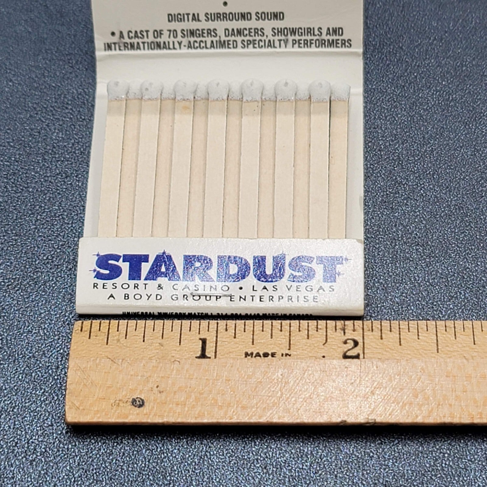 Stardust Hotel Casino Las Vegas NV Vintage Unstruck Matches