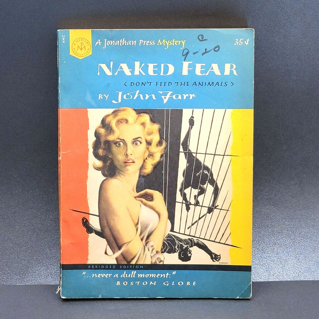 Naked Fear by John Farr 1955 Jonathan Press Mystery Paperback no. 82
