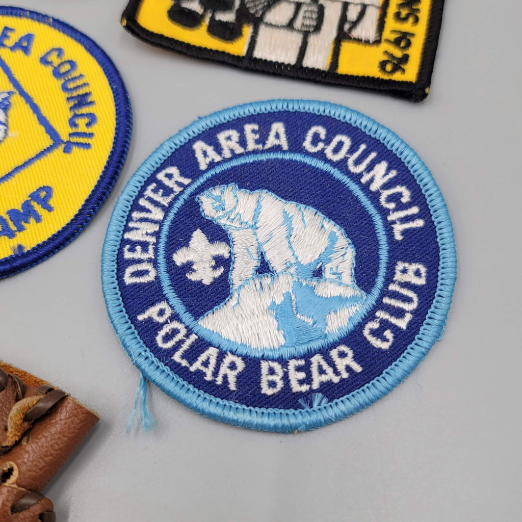 Vintage 1970s Boy Scouts Lot Patches Handmade Bolos Tie Slide