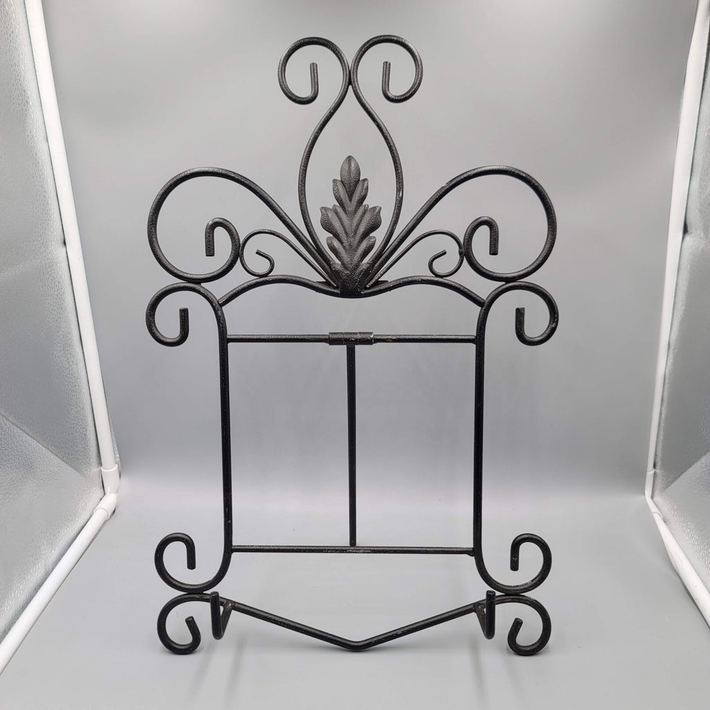 Large Tabletop Display Stand Easel Black Metal Iron Books Art Wedding Party 17in