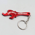 Fireball Keychain Bottle Opener Can Opener Red Metal