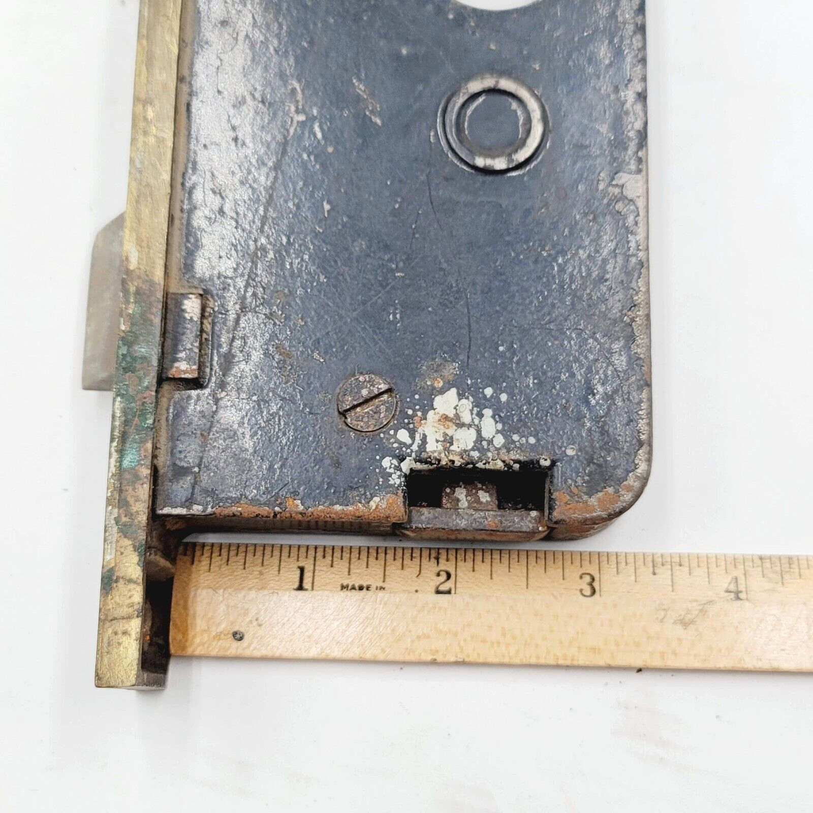 Vintage Mortise Lock Door Hardware Salvage Grip Lever Deadbolt Exterior Brass