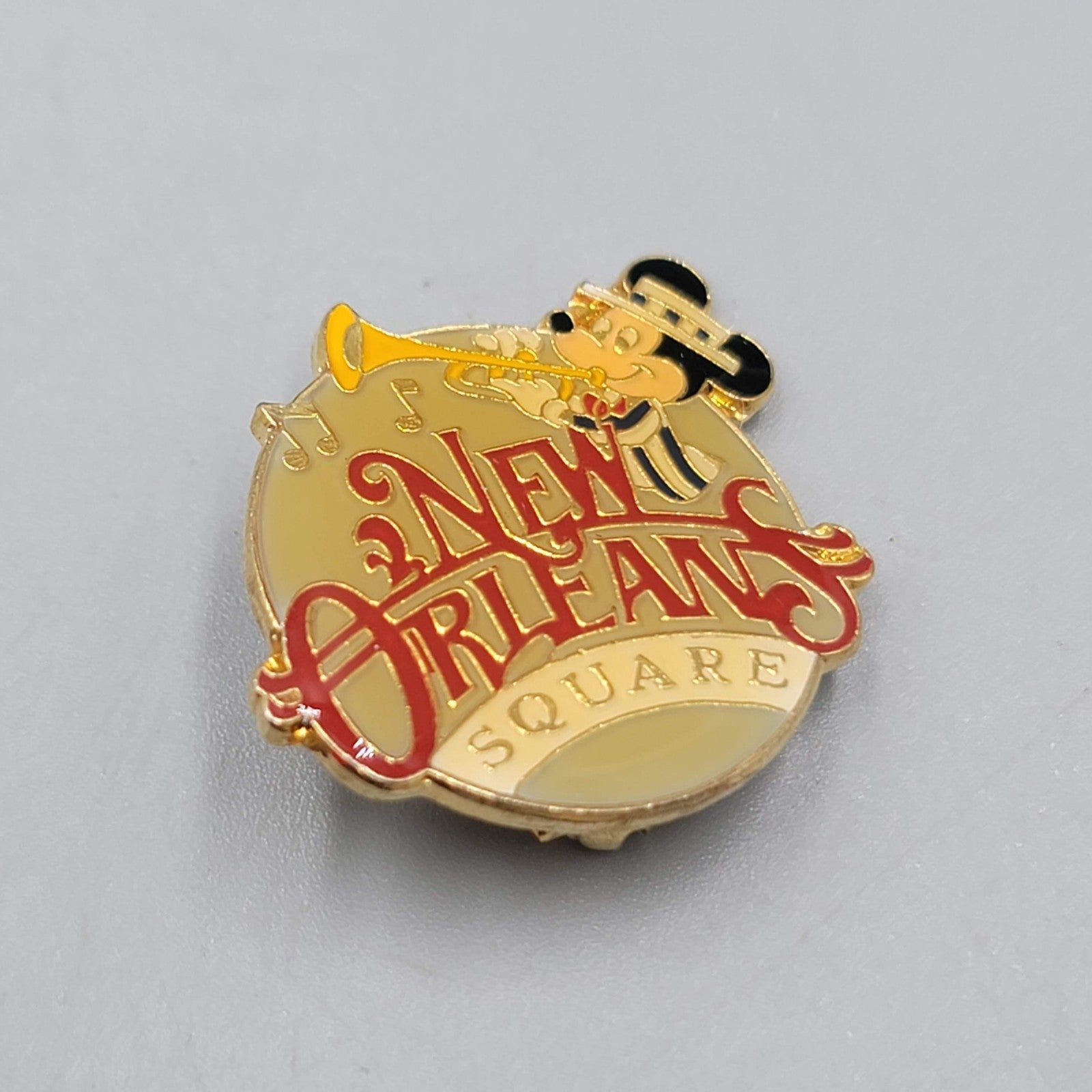 Vintage Disneyland New Orleans Square Mickey Mouse Trumpet Enamel Pin Taiwan