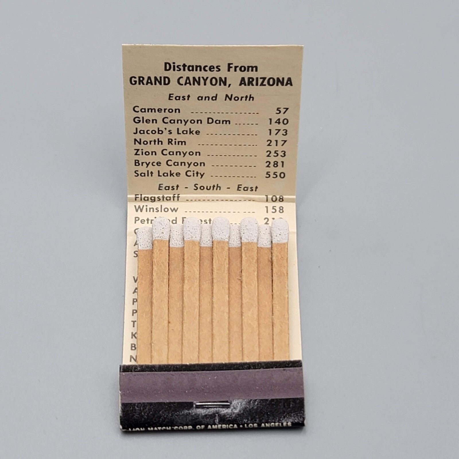 Vintage Grand Canyon National Park Matchbook Kerkamps Gift Shop